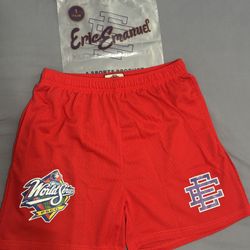 ERIC EMANUEL SHORTS WORLD SERIES RED SIZE L 
