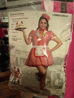 Diner Doll Retro Waitress Halloween Costume