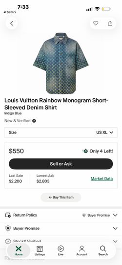 Louis Vuitton Rainbow Monogram Denim Shirt