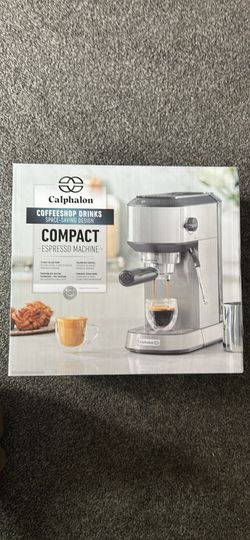 Calphalon Compact Espresso Machine Home Espresso Machine w/Milk Frother
