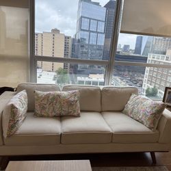 Camariah 87.76" Square Arm Sofa, New Like Condition, Only 9 Months Old With 5-year Protection Plan