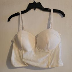 Ivory Floral Lace Bustier