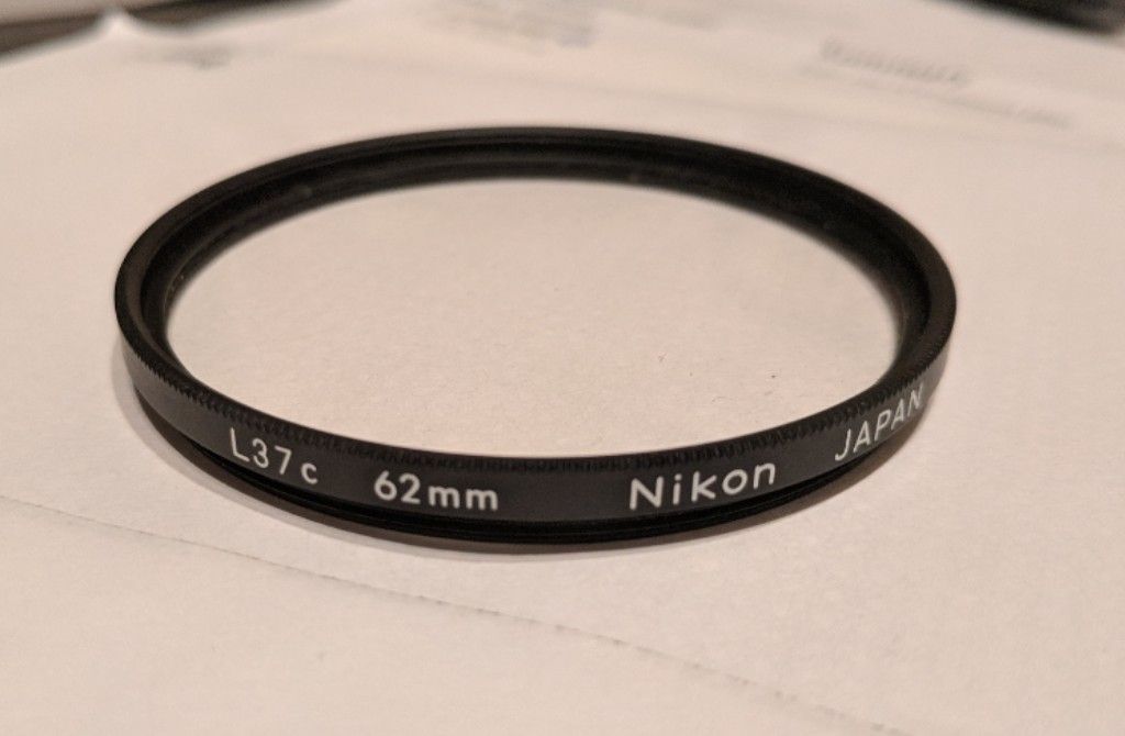 Nikon L37c UV filter for 62mm lenses