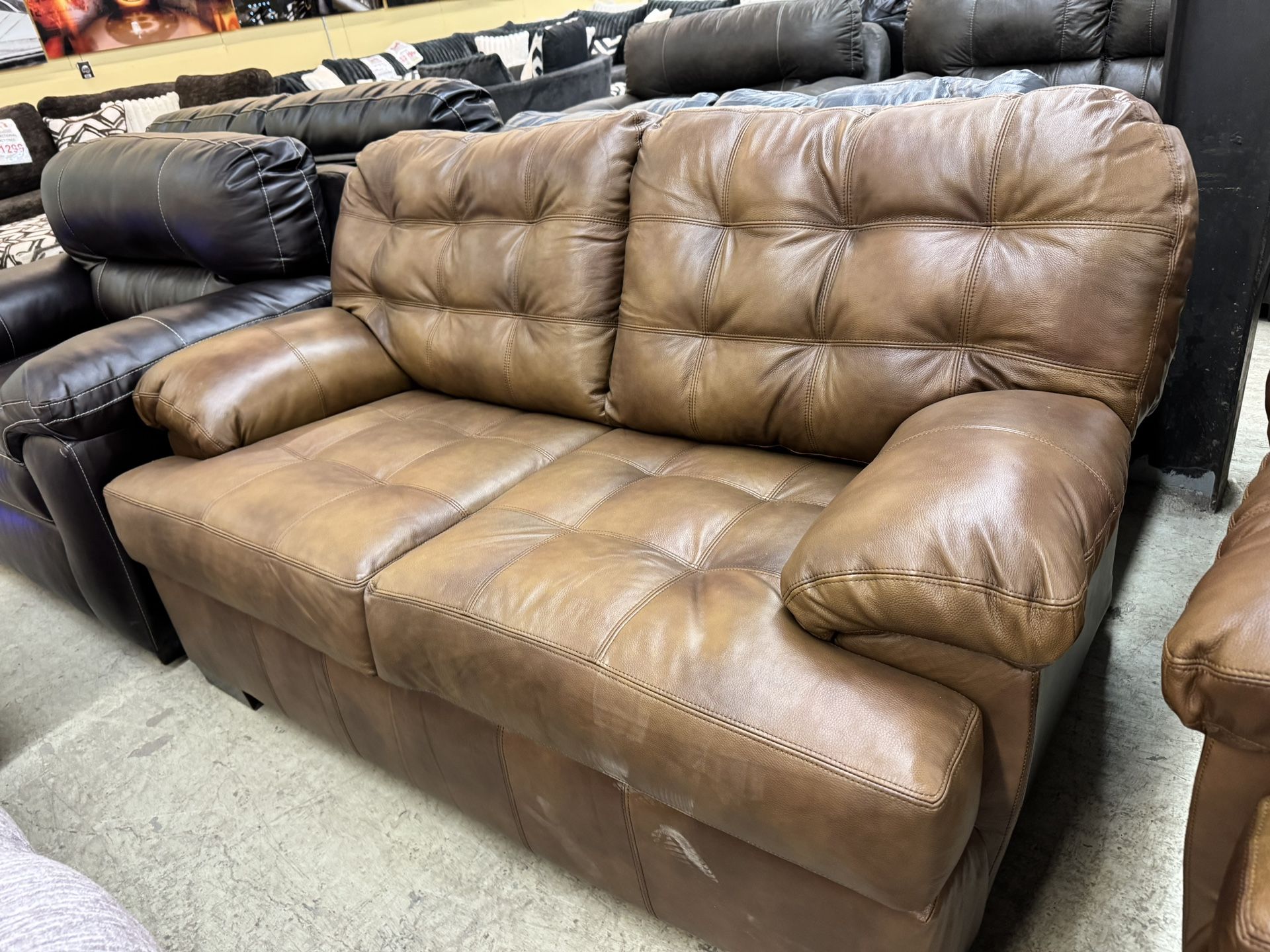 Top grain leather sofas
