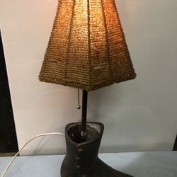Vintage Folk art Retro Table Or Desk Lamp 