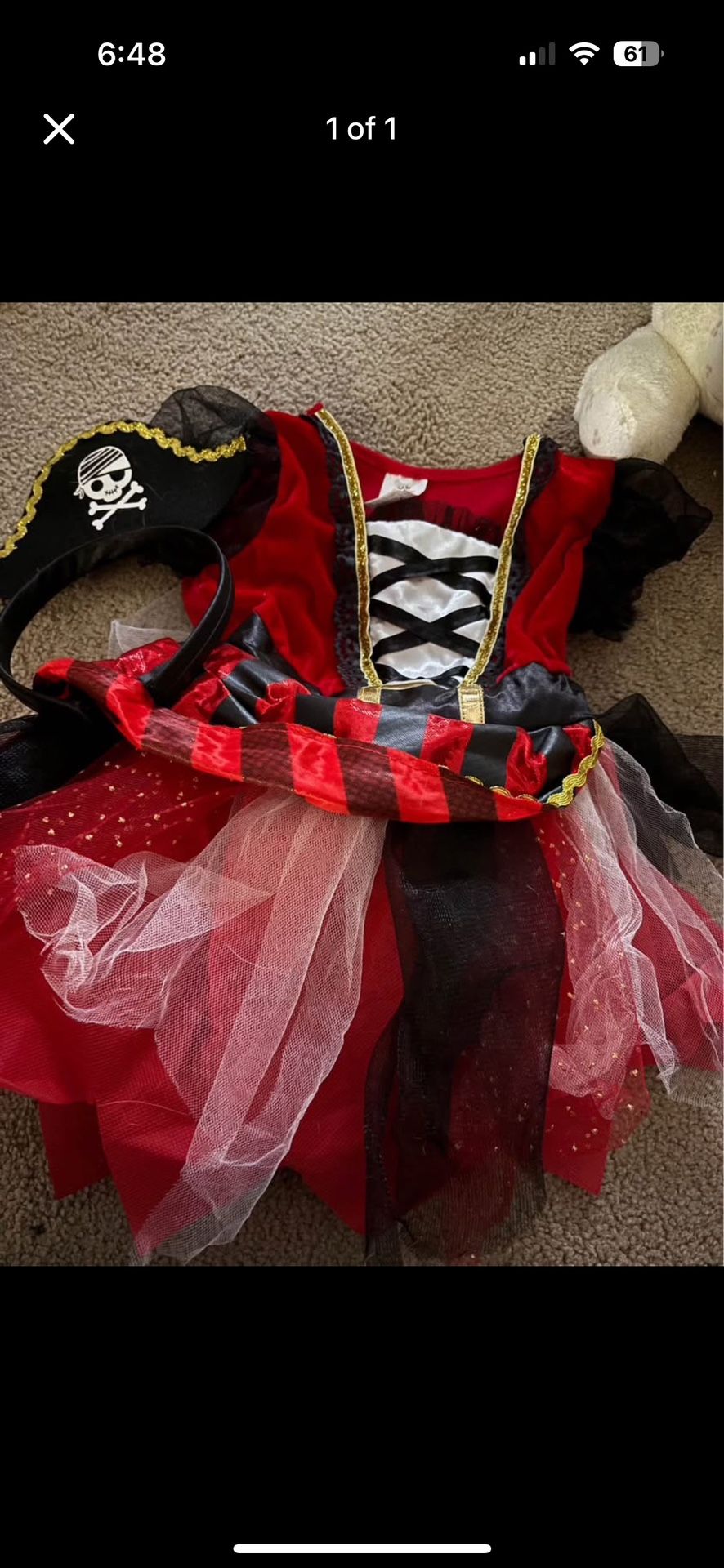 Babygirl Pirate Costume (0-9)