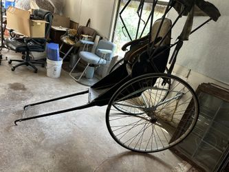 Old Japanese Rickshaw Wheels Come Off Needs Work As Is