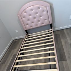 Pink Twin Size Bed , Mattress INCLUDED