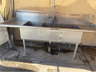commercial sink 3 compartment