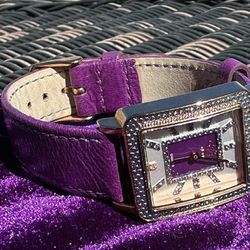 GV2 by Gevril Women's 12337 Padova Gemstone MOP Dial Swiss Quartz Leather Watch