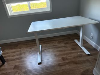 Like-New White IKEA Adjustable Height Desk – 48” x 28”