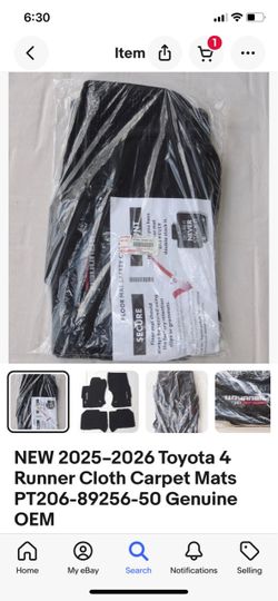 NEW 2025–2026 Toyota 4 Runner TRD Off Road Carpet Mats PT(contact info removed)6-50 Genuine OEM