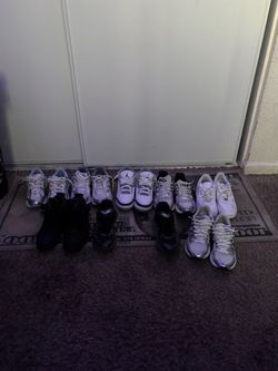 8 pairs of Jordans and ASICS All size 7y