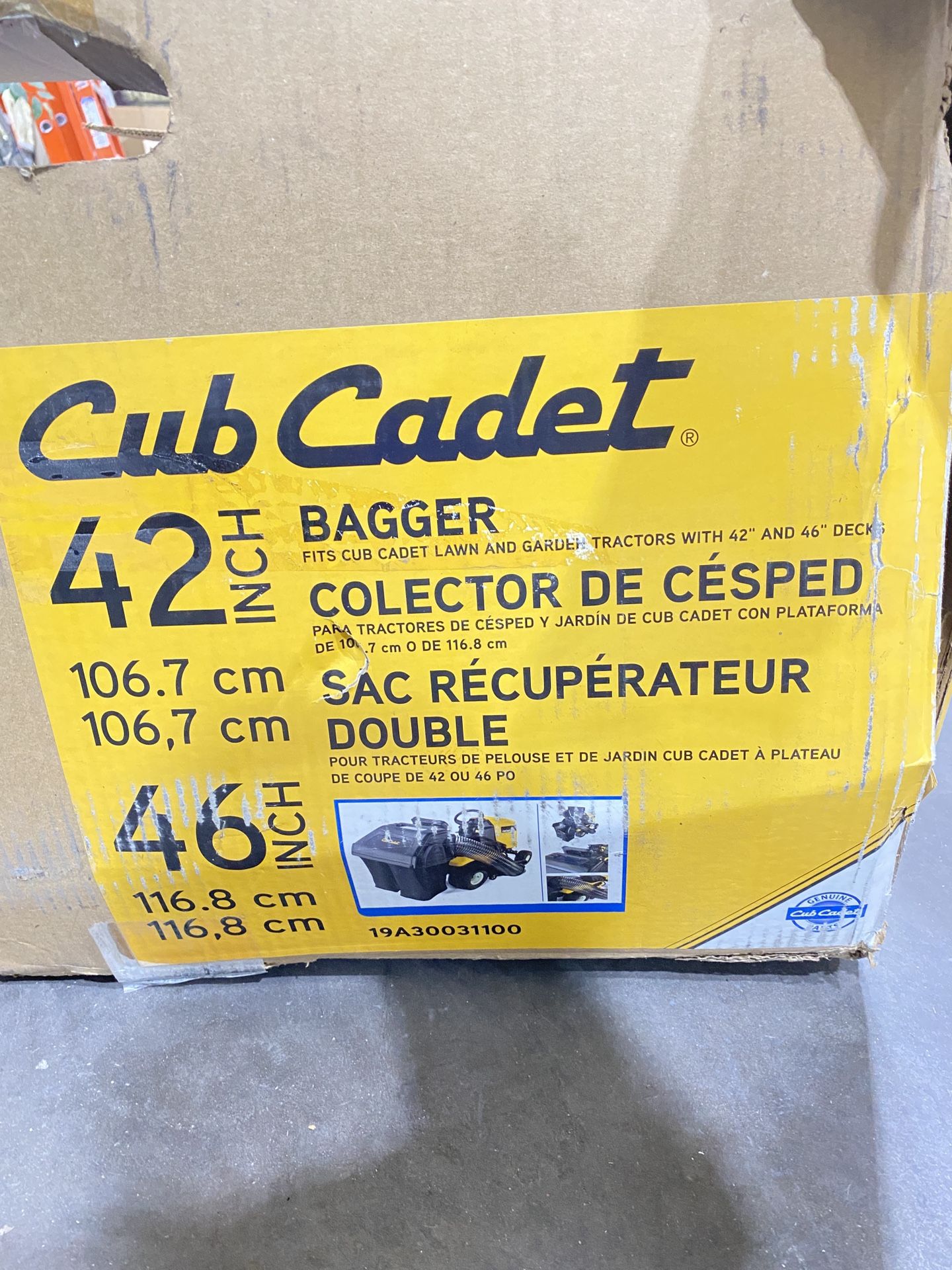 Cub Cadet Double Bagger for 42” & 46” Decks For XT1/XT2 Series Riding Lawn Mowers