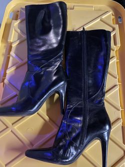 Leather Boots Ladies Nine West Size 7 In Like New Condition 