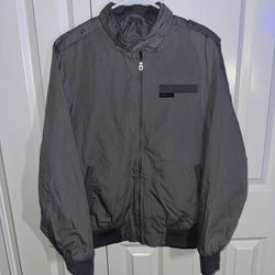 Men’s Members Only Mens Grey Gray Retro Windbreaker Jacket Size M Sopranos