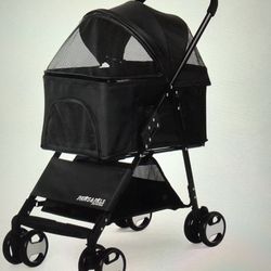 Dog/Cat Stroller with Detachable Carrier