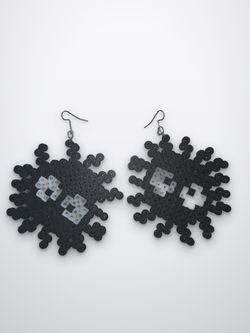 Handmade Soot Sprite Perler Bead Dangle Earrings