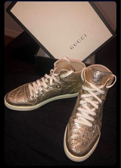 Gold Gucci High Top Sneakers RARE