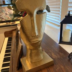 Gold Abstract Face Home Decor 