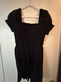 Black smocked dress