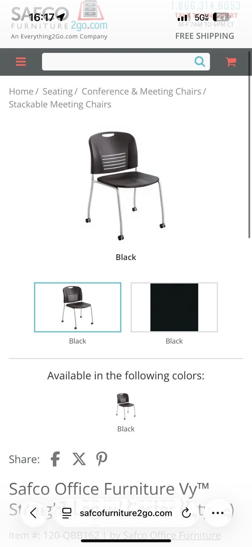 SAFCO Brand new unopened box. Office chairs