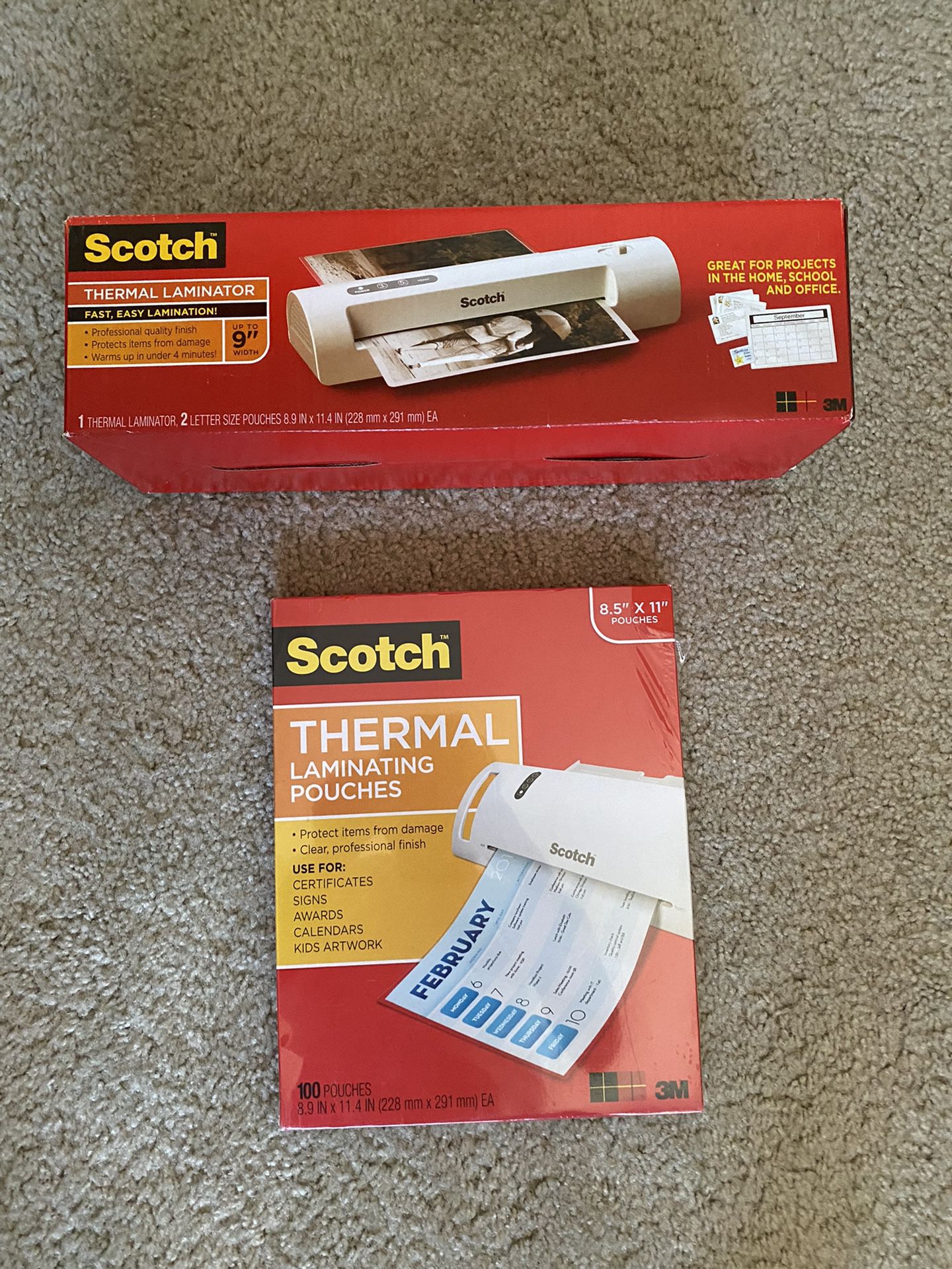 Scotch new laminator pouch set Photo Office Document