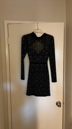 Black Studded Mini Dress