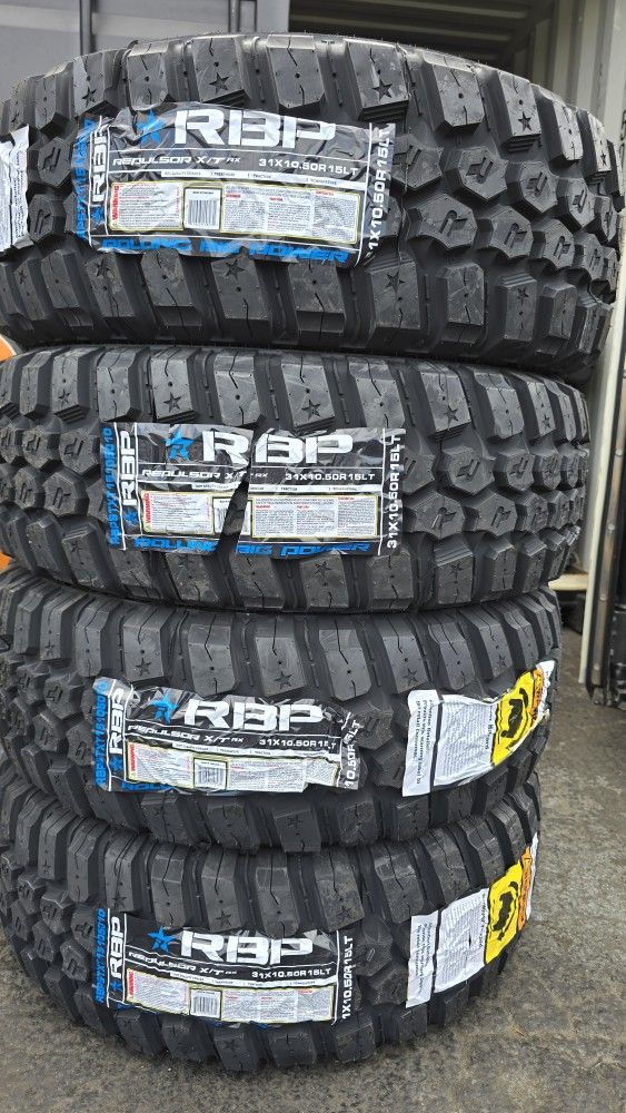 4 NEW TIRES 31X10.50R15 REPULSOR XT RBP 45K Miles Warranty $565 CASH PRICE π π FREE INSTALLATION π π