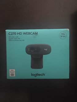 Logitech C270 HD Webcam 720p 30fps USB-A Built-in Mic