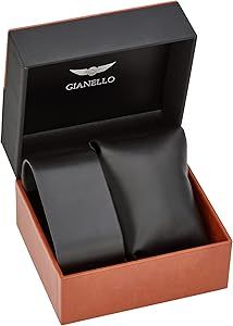 Gianello Two-Tone Brown and Black Watch Presentation Box