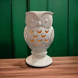 Bath & Body Works Ceramic Owl 3-Wick Candle Holder