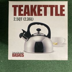 Tools Of The Trade 2.5 Qt. Whistling Tea Kettle with Tempered Glass Lid