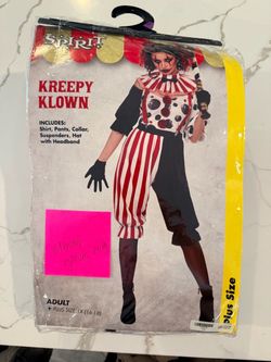Kreapy Klown Adult Plus Size 1X