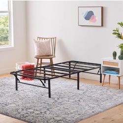 New Twin Size  Metal Platform Bed Frame - No Box Spring Needed - Underbed Storage