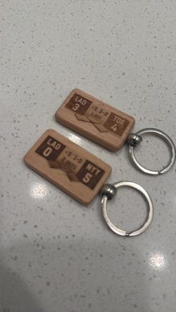 Dodgers World Series wooden Key chains