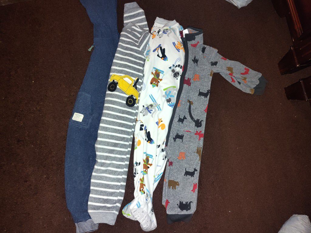 Baby Boy Pajamas Size 24 Months 4 Pack One Hooded Pijamas De Ninos 