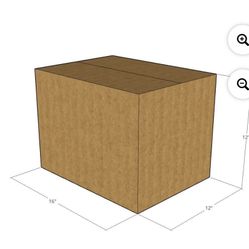 16x12x12 Kraft Brown Corrugated Shipping Boxes, 32 ECT Single-Wall, Qty 5