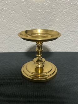 Solid Brass Pedestal Candle Holder
