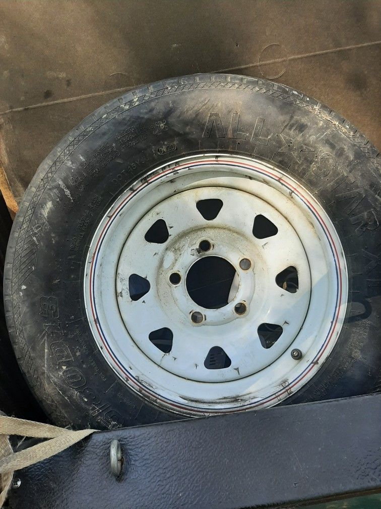 2 Trailer Tires 13 Inch And 1 A 12 Inch