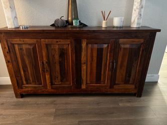Rustic Solid Wood Sideboard Buffet Cabinet