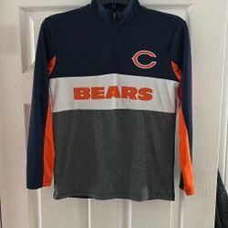 NFL Chicago Bears 1/4 Zipper Pullover Shirt Boys 14-16