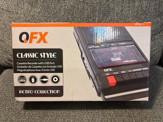 CASSETTE RECORDER - QFX Classic Style Cassette Recorder w/USB Port!