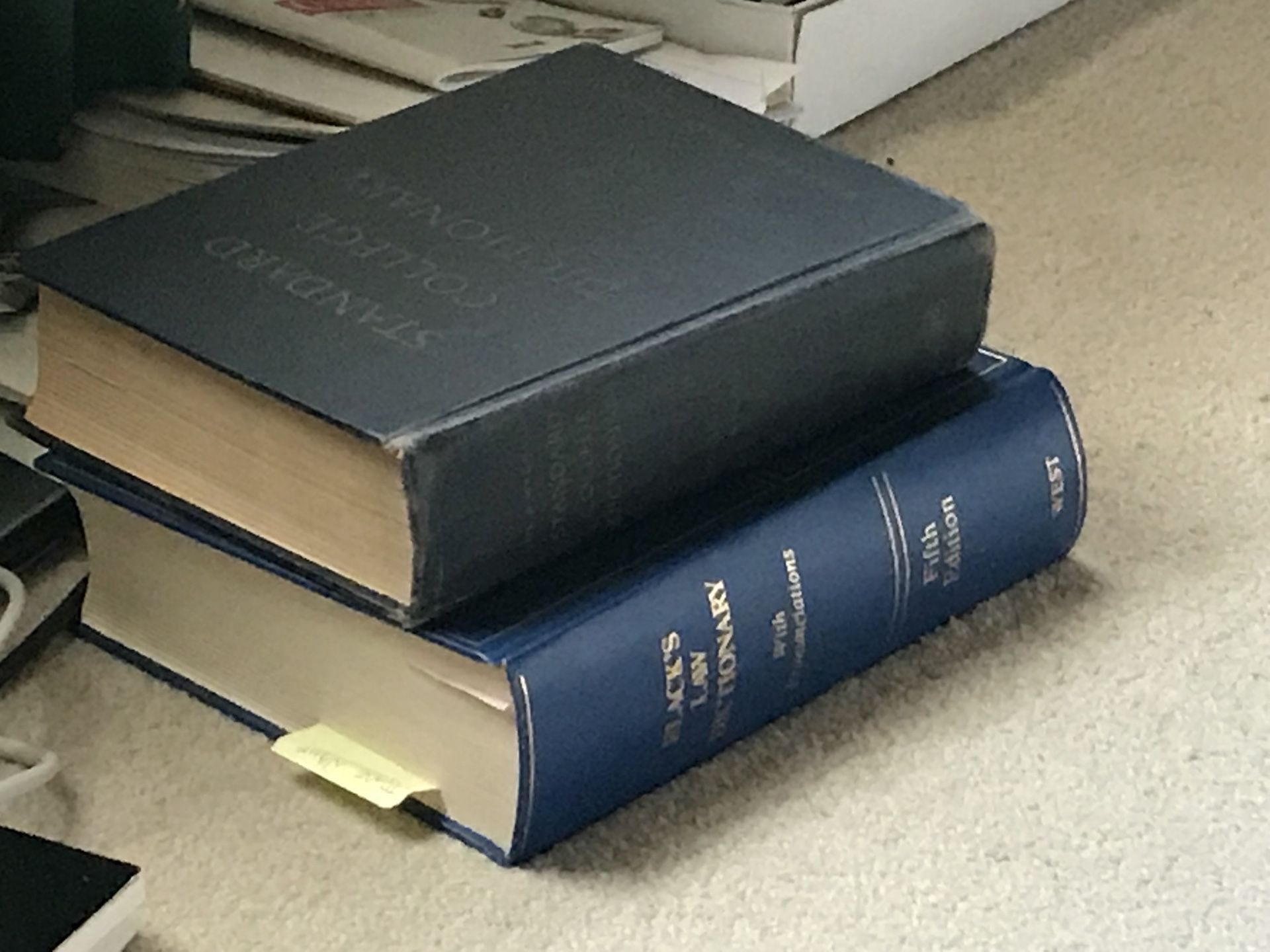 Standard College Dictionary, and Black’s Law Dictionary.