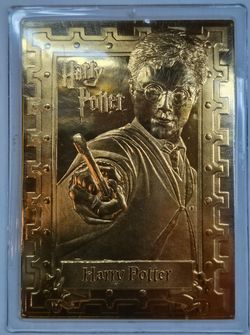 Harry Potter Gold 22 kt Embossed Collectible Card RARE
