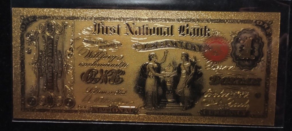 Gold Foil Silver Bar National Bank Notes