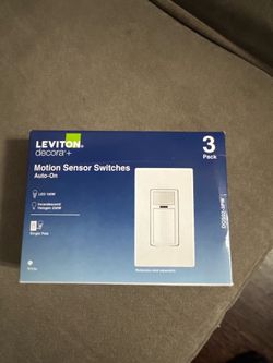 Leviton Decora Motion Sensor In‑Wall Switch  3 pack