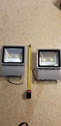 2 large 100w LED security flood lights