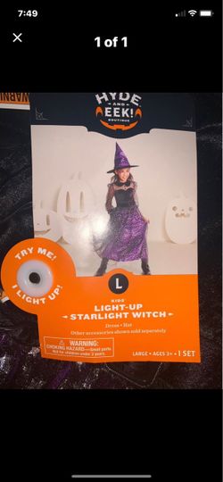 Hyde & EEK Kids Light-Up Starlight Witch Costume Large