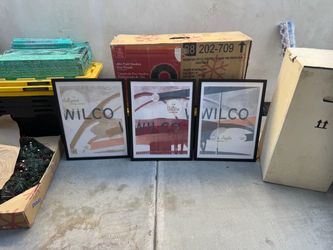 Wilco 2012 Los Angeles Concert Posters – Set of 3 Framed Prints